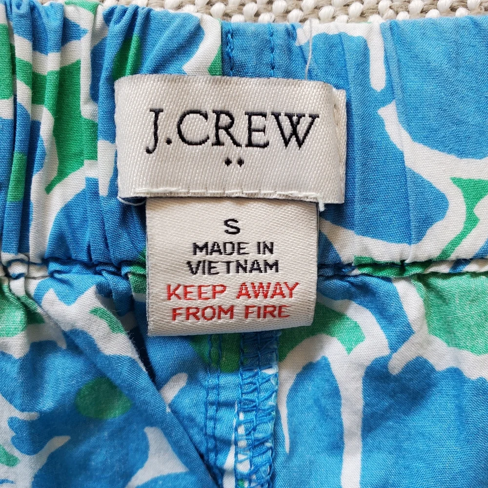 J. Crew Factory Blue Floral Pajama Shorts.  Size Small